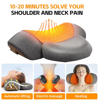 TheraMax Electric Neck Massage Pillow with Heat & Vibration for Pain Relief