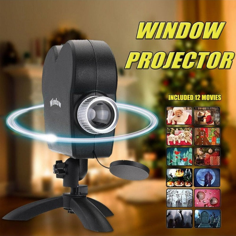 Holographic Holiday Window Projector