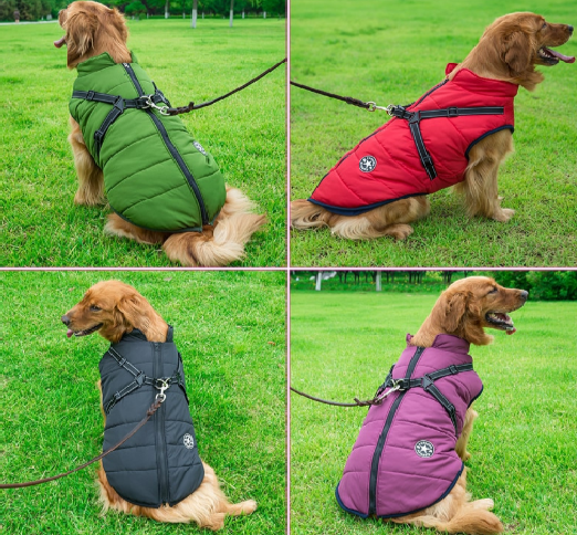 WarmWalker™ Winter Dog Coat with Harness