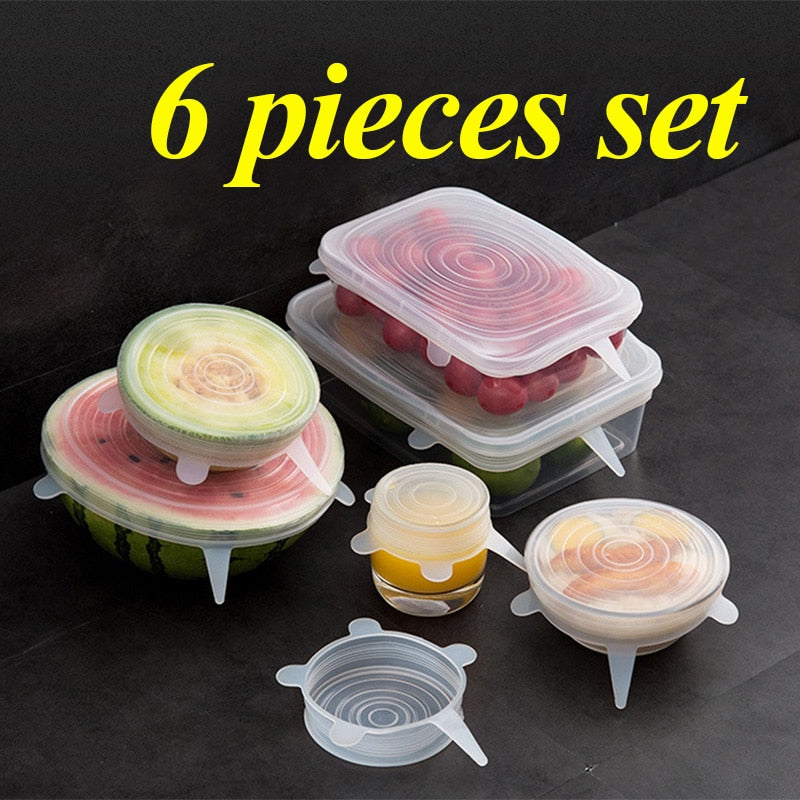 Reusable Silicone Stretch Lids (Microwavable & Keeps Food Fresh!) - BuyRite